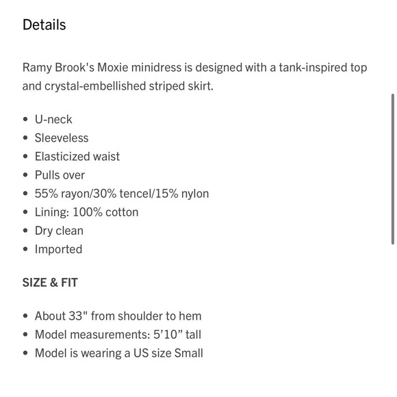 NWT Ramy Brook Moxie Embellished Stripe Mini Dress Preppy Nautical Coastal XL - Picture 9 of 16